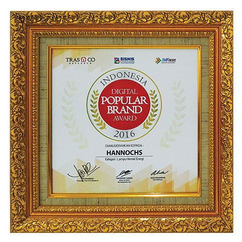 Indonesia Digital Popular Brand Award 2016 –  Category Energy Saving Lamp