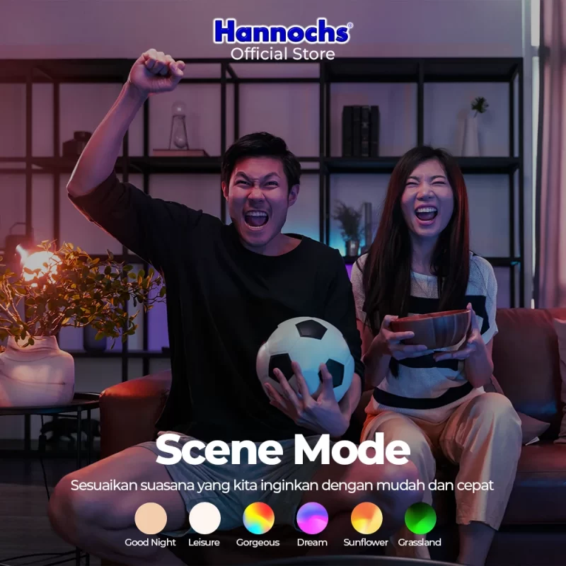 Smart Bulb Hannochs LED Bluetooth 9Watt RGB - Gambar 4