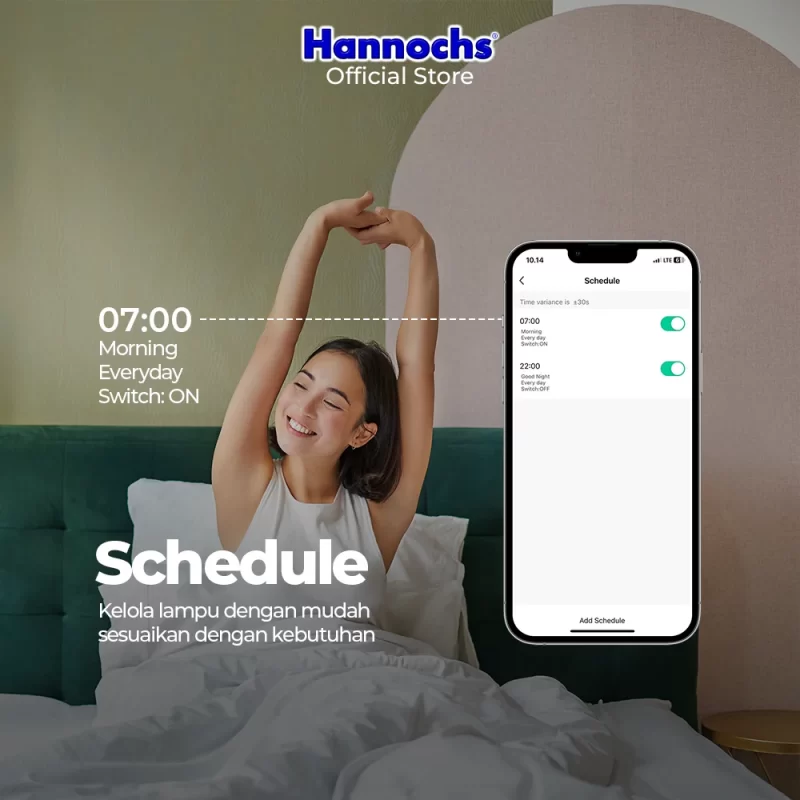 Smart Bulb Hannochs Futura 9Watt RGB - Gambar 6