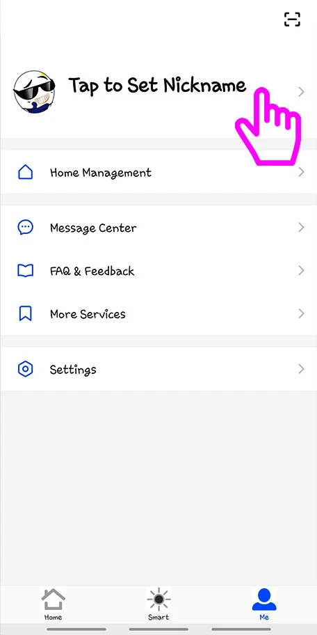 Hannochs_Smart-LED-Futura-Wifi_Hannochs-Smart-Home_Me-tab_personal-center_tap-to-set-nama-panggilan-nickname-2