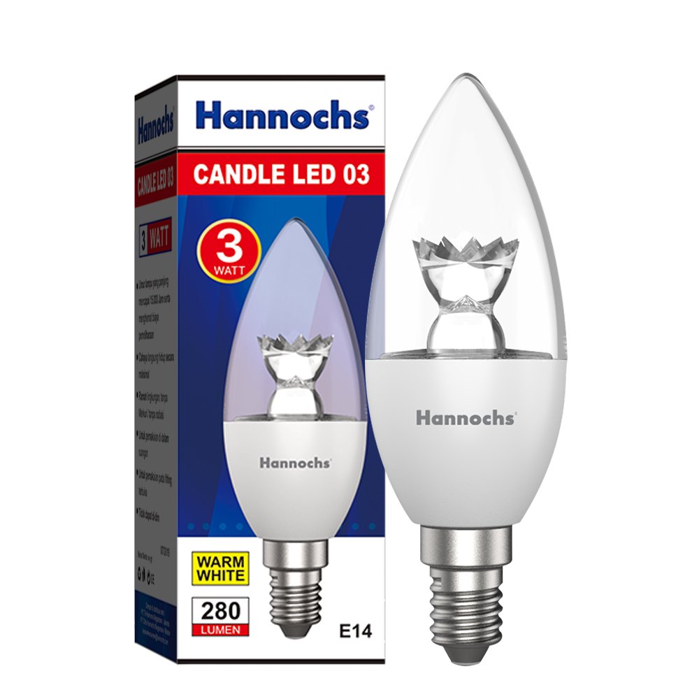 Hannochs LED Candle 03 3 watt Cahaya Kuning
