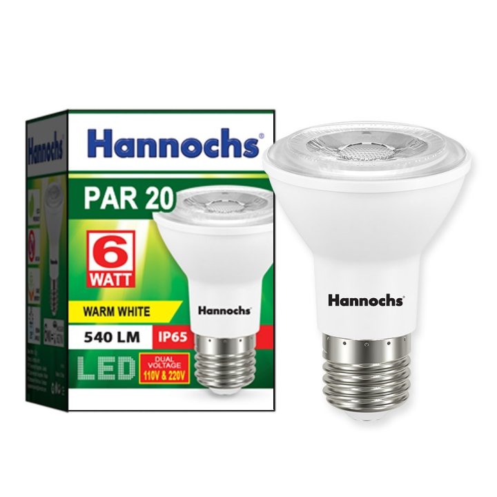 Hannochs LED Par 20 6 watt WW Cahaya Kuning