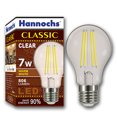 Hannochs LED classic clear bulb 7 watt