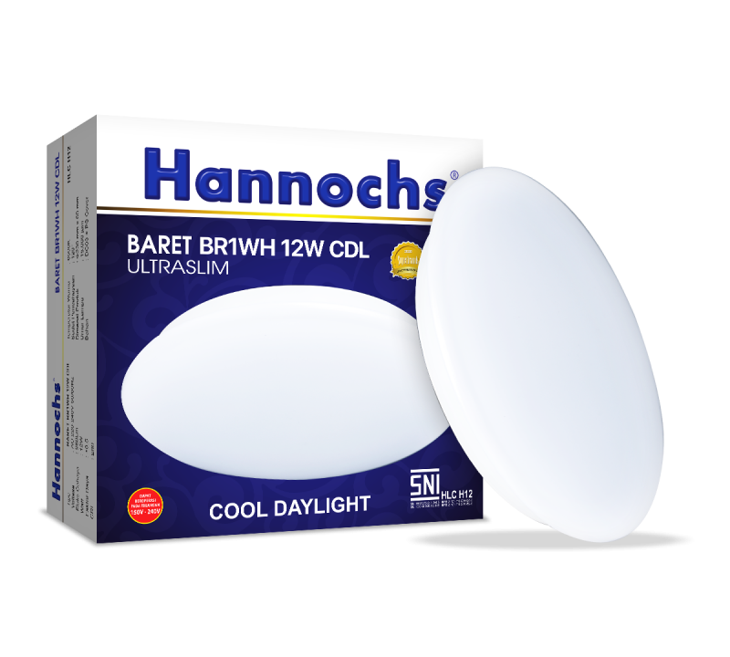 Hannochs Lampu LED Baret BR1WH 12 watt CDL Cahaya Putih